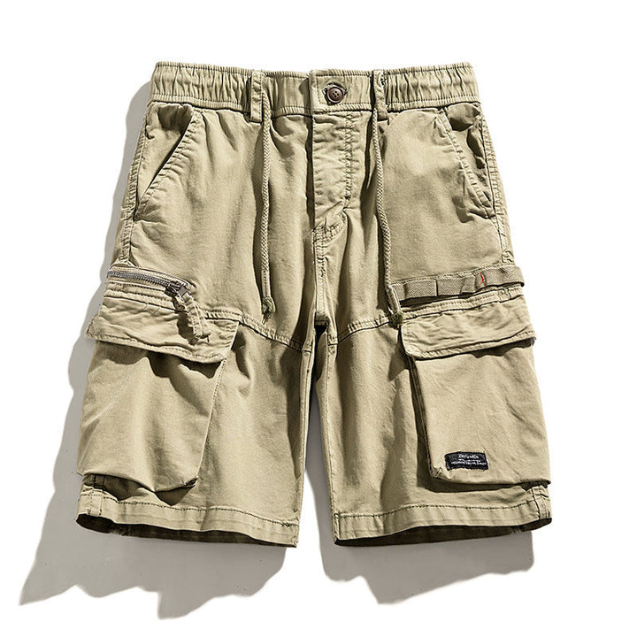 Men's Cotton Lightweight Drawstring Cargo Shorts