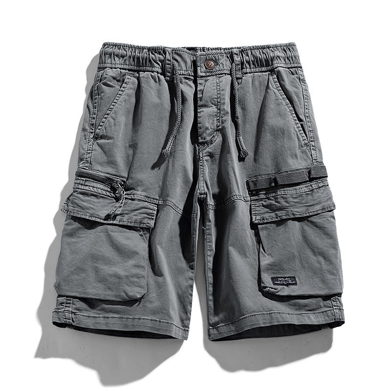 Men's Cotton Lightweight Drawstring Cargo Shorts