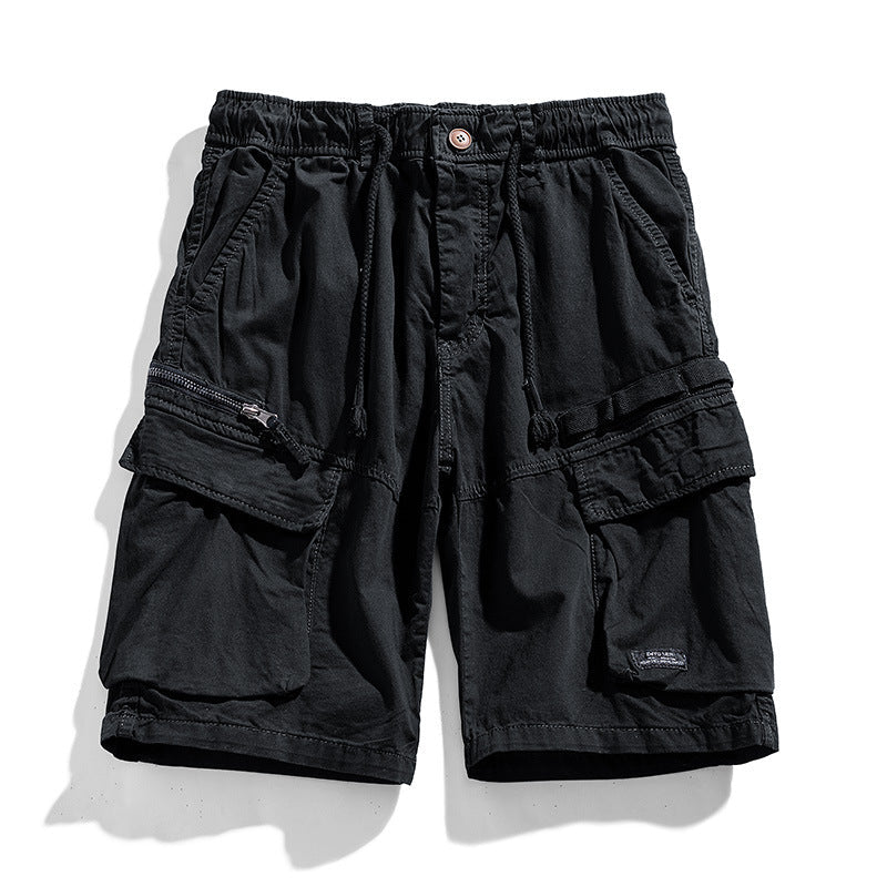 Men's Cotton Lightweight Drawstring Cargo Shorts