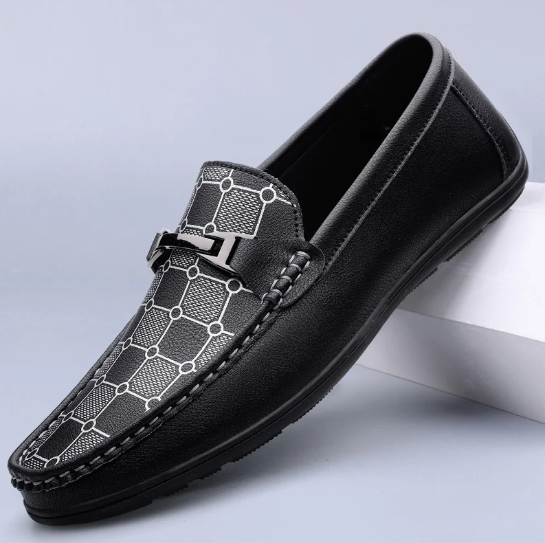 Men's Patterned Comfortable Leather Loafers