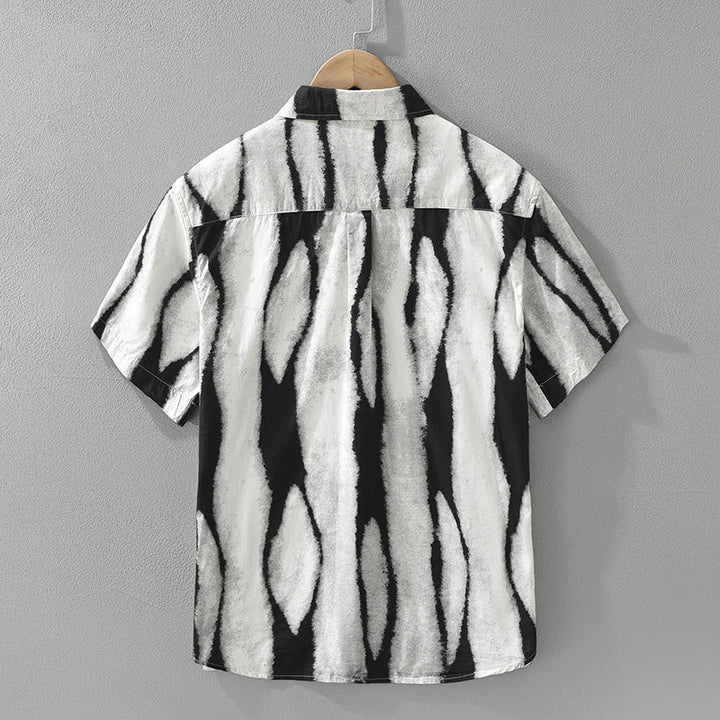 Men's Abstract Print Cotton Shirt