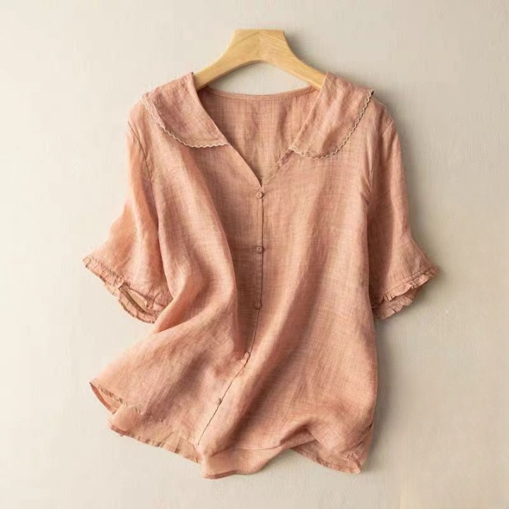 Women’s Cotton Scalloped Collar Blouse