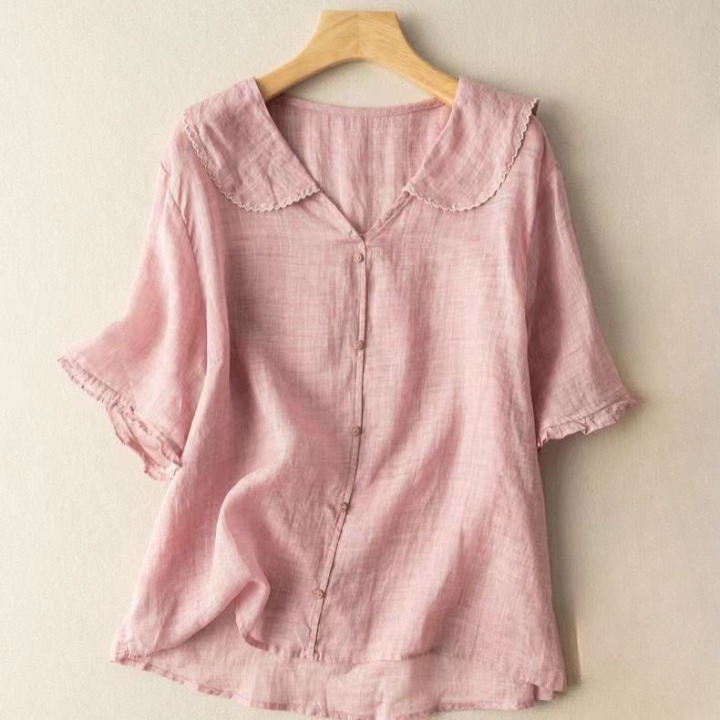 Women’s Cotton Scalloped Collar Blouse