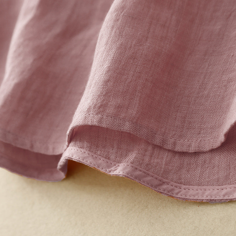 Women’s Cotton-Linen Button Blouse