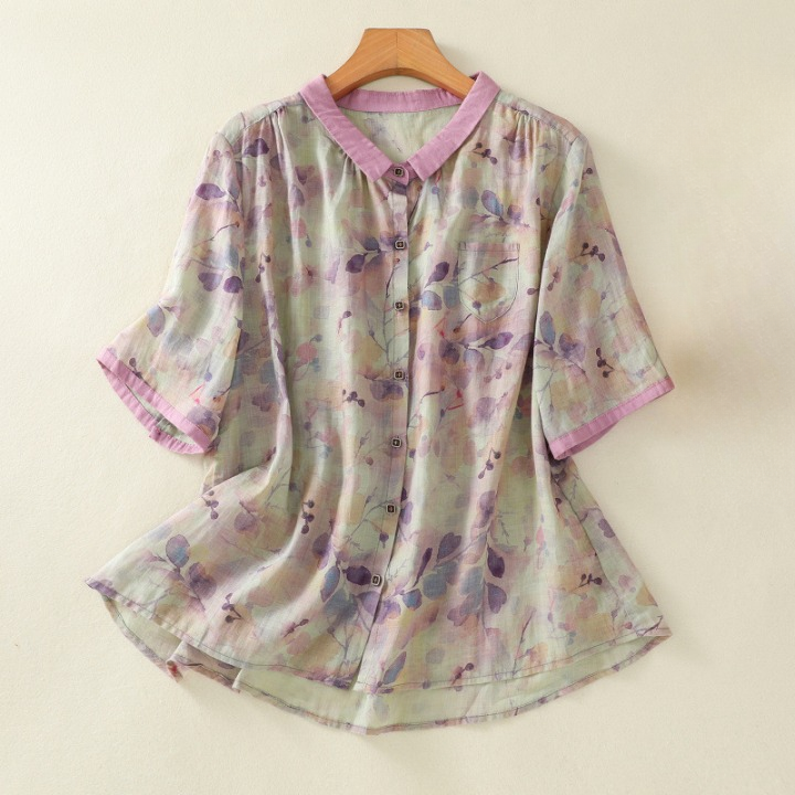 Women’s Floral Button-Up Blouse