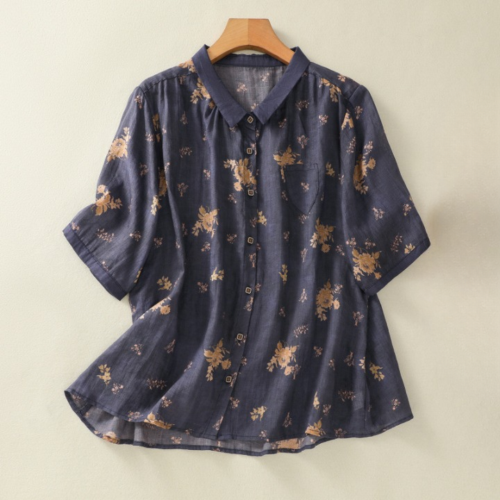 Women’s Floral Button-Up Blouse