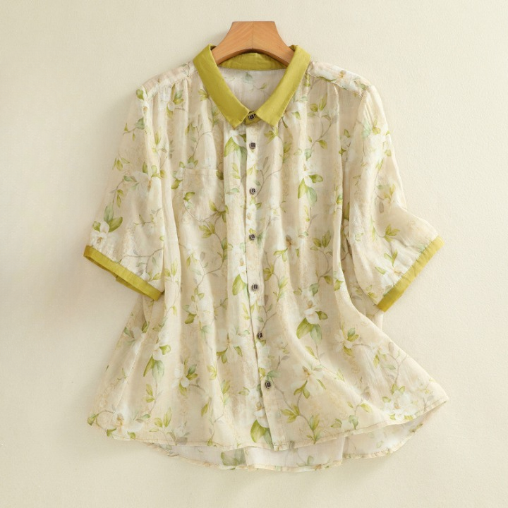 Women’s Floral Button-Up Blouse
