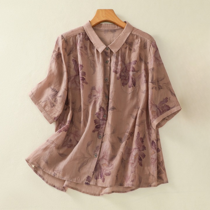 Women’s Floral Button-Up Blouse