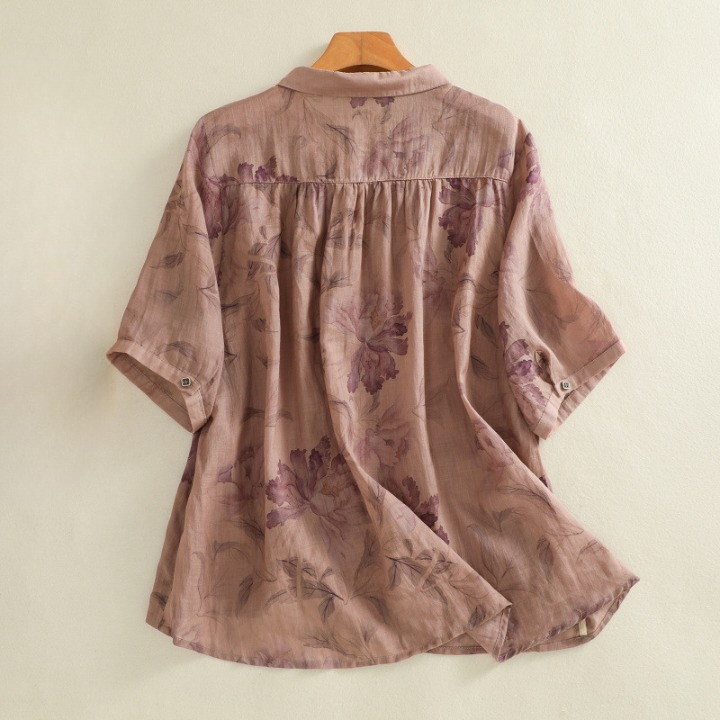 Women’s Floral Button-Up Blouse
