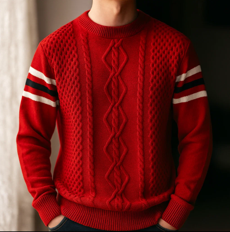 Men's Cable Knit Warm Sweater