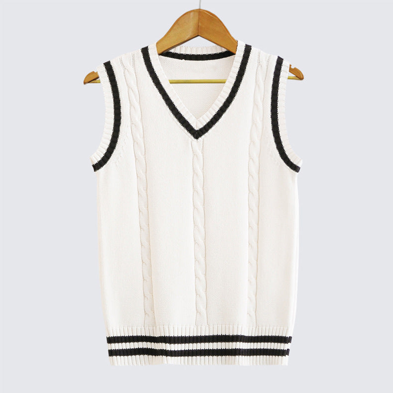 Men’s Classic Cable-Knit V-Neck Sweater Vest