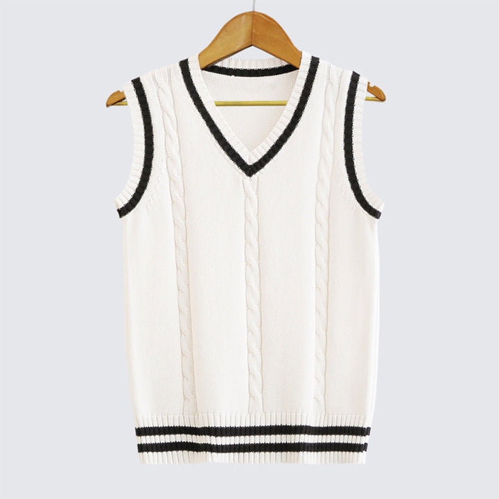 Men’s Classic Cable-Knit V-Neck Sweater Vest