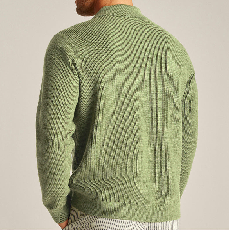 Men’s Textured Button-Up Comfort Cardigan