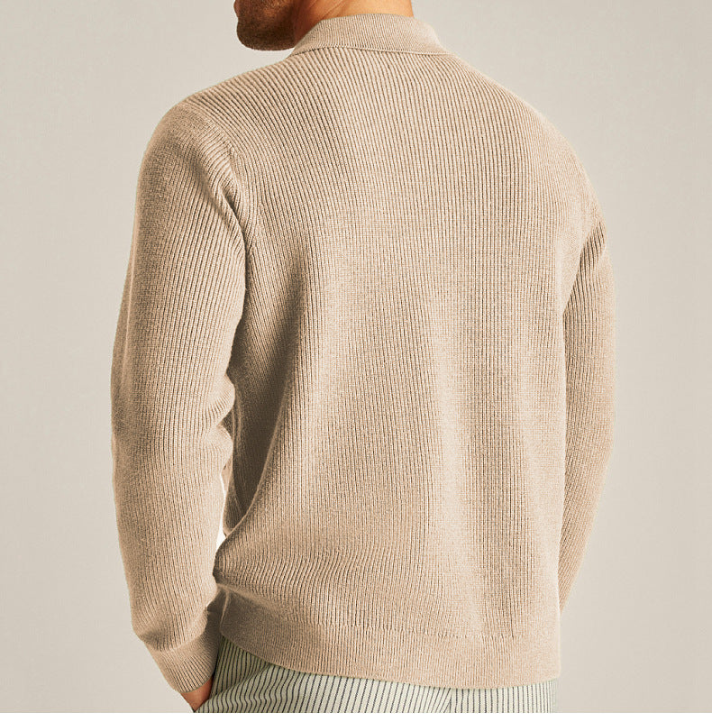 Men’s Textured Button-Up Comfort Cardigan