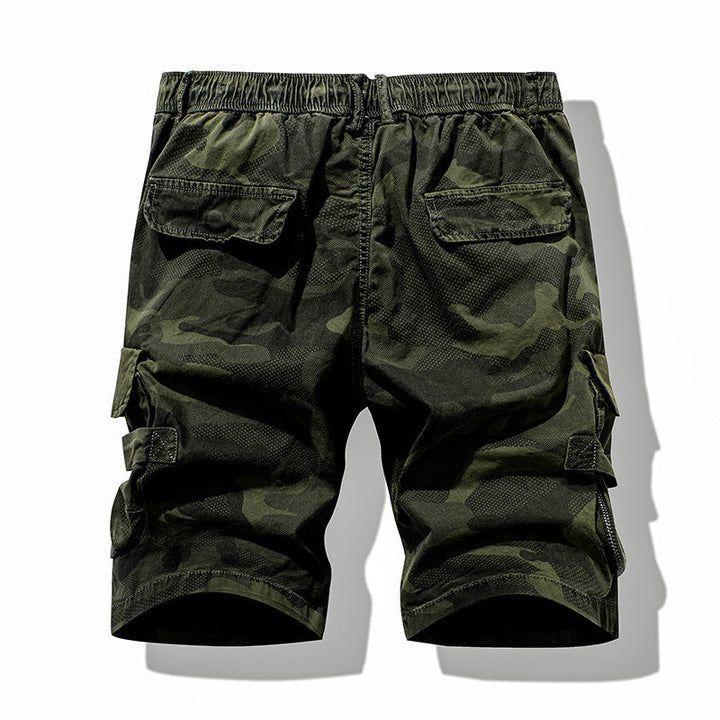 Men's Camo Drawstring Cargo Shorts