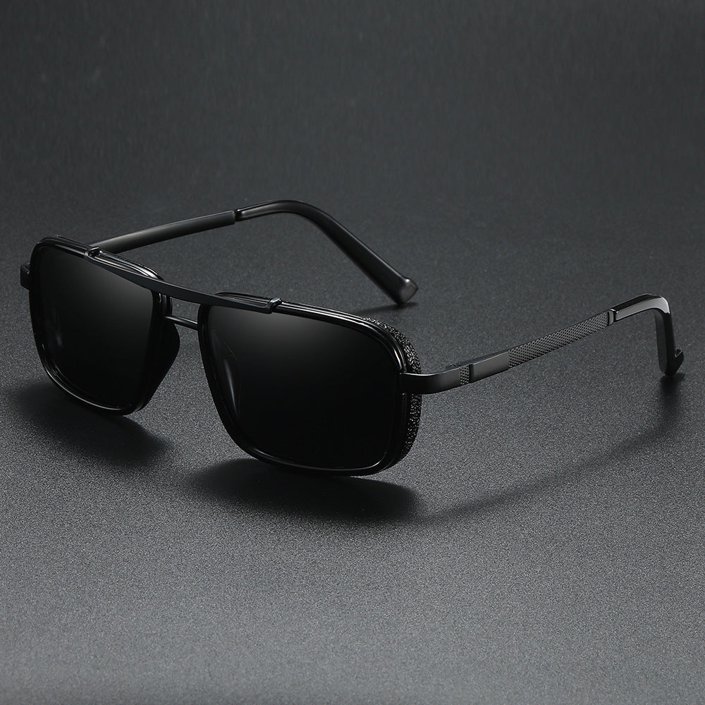 Classic Stratos Square Frame Metal Aviator UV400 Sunglasses