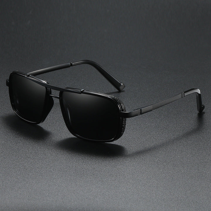 Classic Stratos Square Frame Metal Aviator UV400 Sunglasses