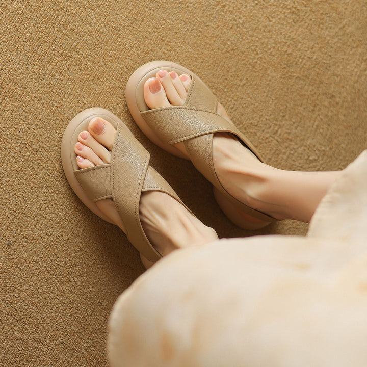 Women's Cross-Strap Comfort Slingback Sandals