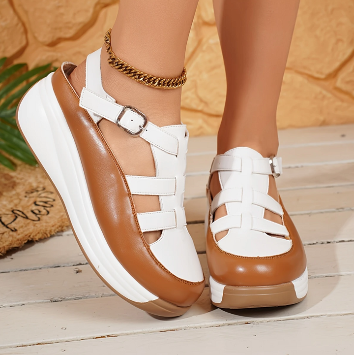 Women’s Comfort Platform Sandals – Cushioned Support & Adjustable Strap