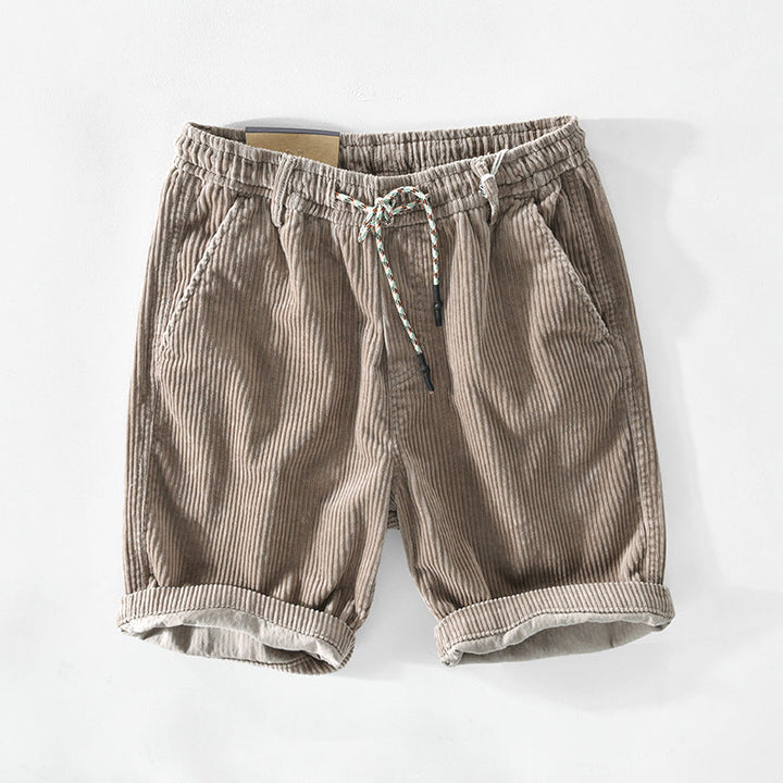 Men's Corduroy Comfortable Drawstring Shorts