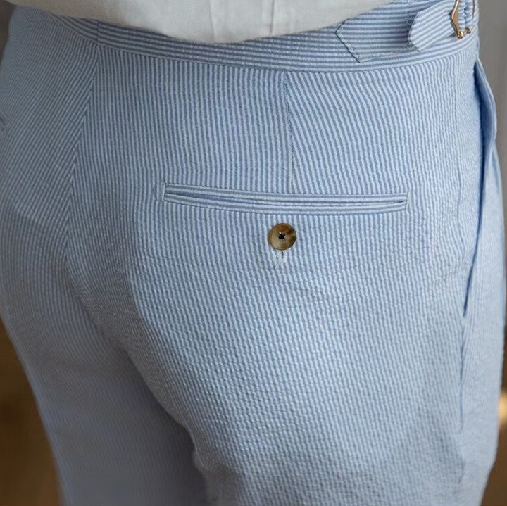 Men's Formal Cotton Pleated Adjustable Gurkha Pants