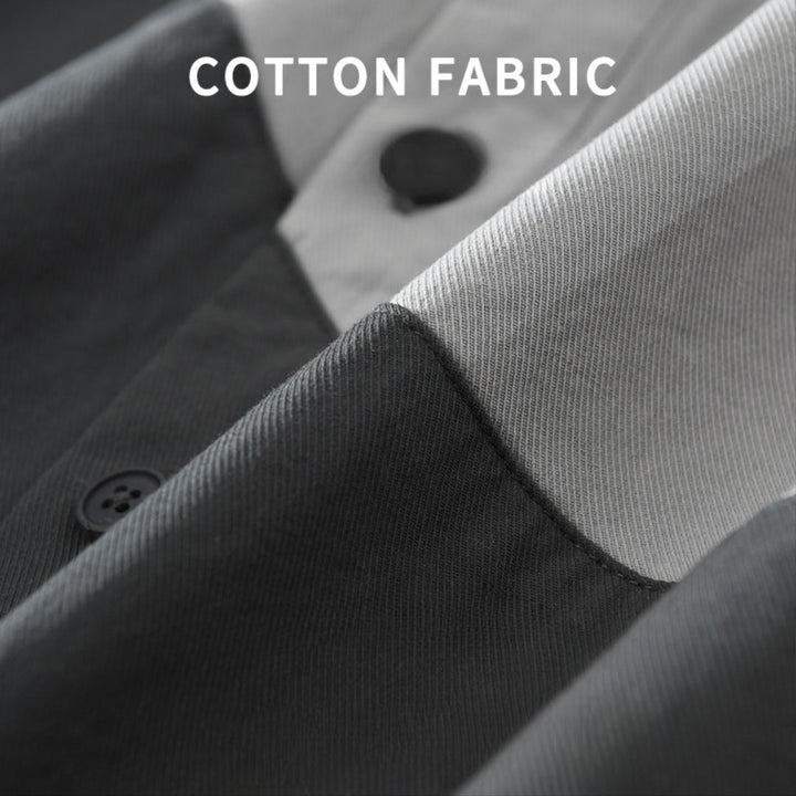 Men's Cotton Colour Block Long Sleeve Shirt