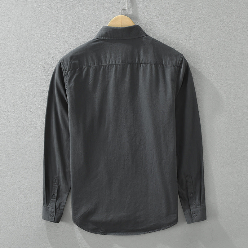 Men's Cotton Colour Block Long Sleeve Shirt