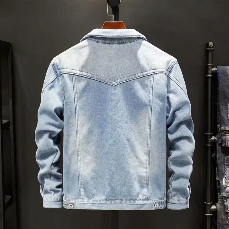 Men’s Sherpa-Lined Denim Jacket | Warm Fleece Lined Jean Jacket