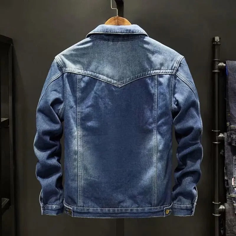 Men’s Sherpa-Lined Denim Jacket | Warm Fleece Lined Jean Jacket