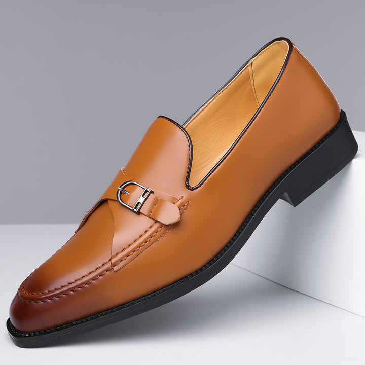 Men’s Buckle Strap Genuine Leather Loafers