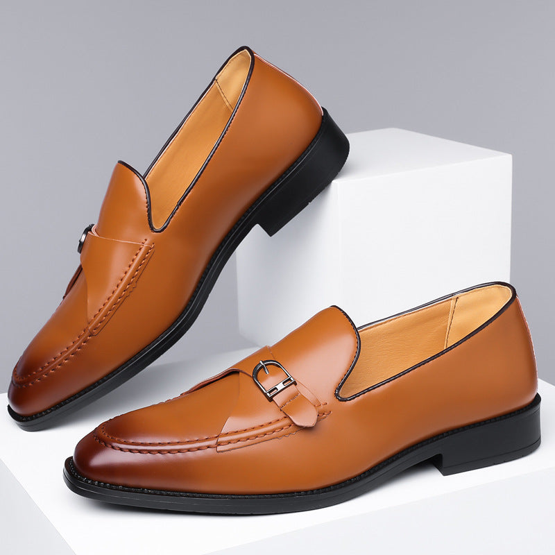 Men’s Buckle Strap Genuine Leather Loafers