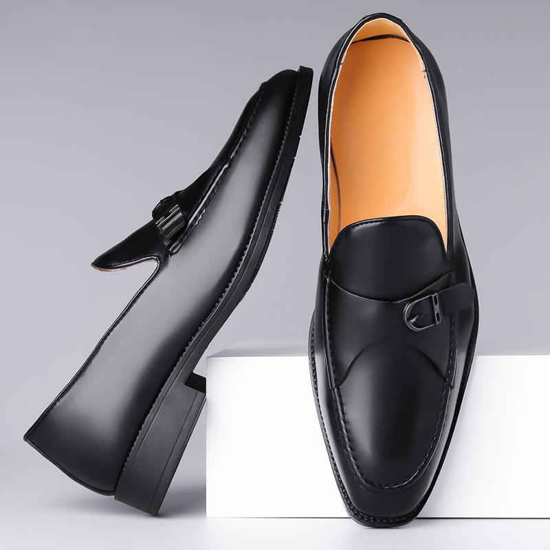 Men’s Buckle Strap Genuine Leather Loafers