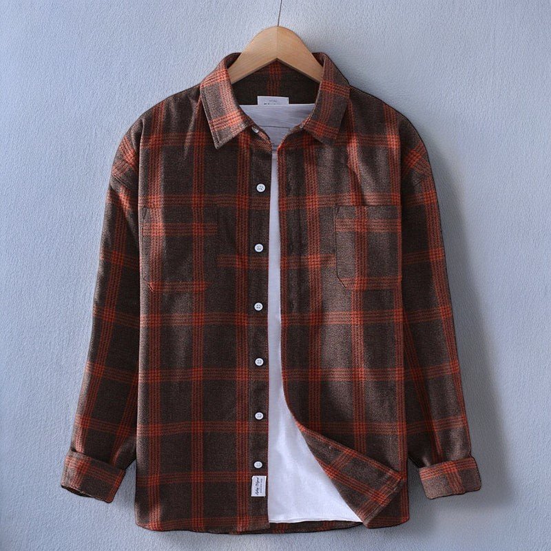 Men's Brushed Plaid Classic Flannel Shirt