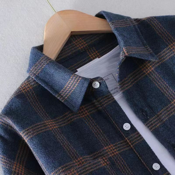 Men's Brushed Plaid Classic Flannel Shirt