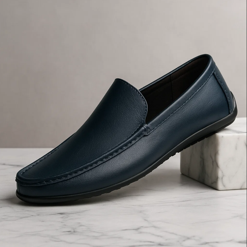 Men's Genuine Leather Classic Slip-On Loafers
