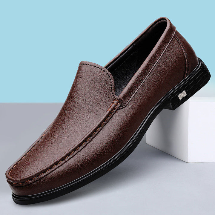 Men’s Genuine Leather Loafers – Classic Slip-On Dress Shoes