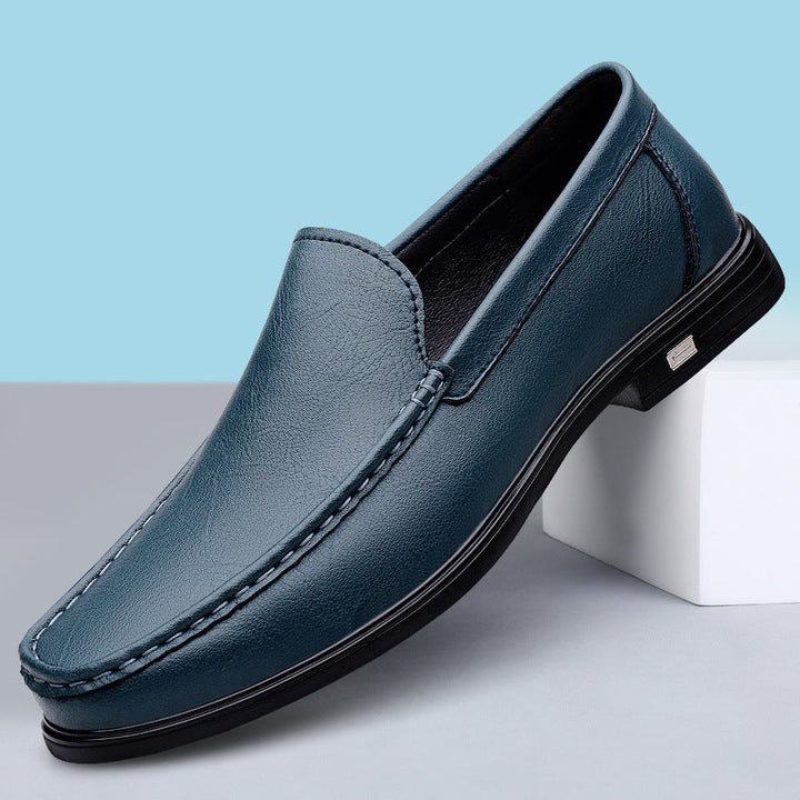 Men’s Genuine Leather Loafers – Classic Slip-On Dress Shoes
