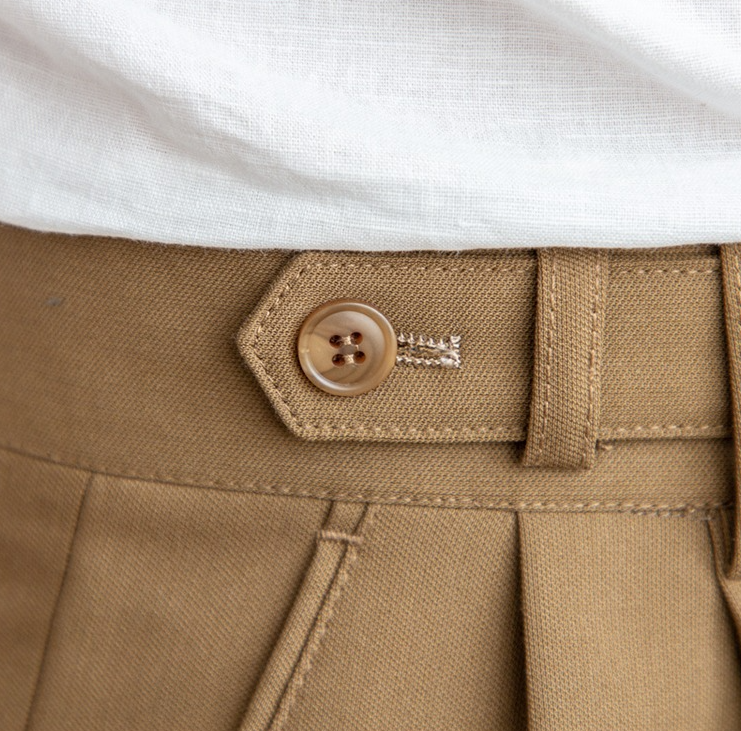 Men's High Waist Gurkha Pleated Dress Formal Pants