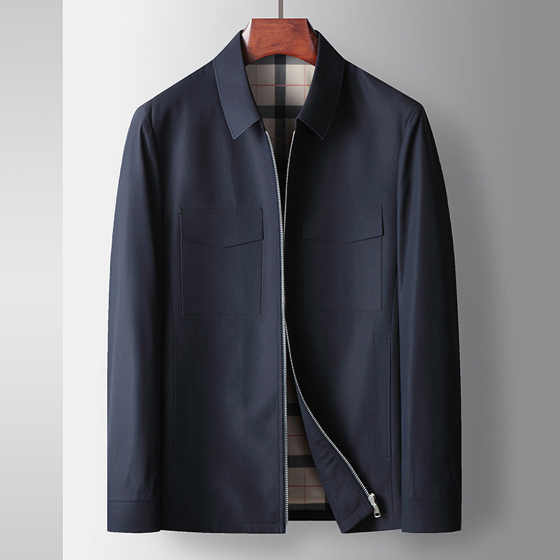 Men’s Zip-Up Harrington Jacket | Lightweight Lined Casual Jacket