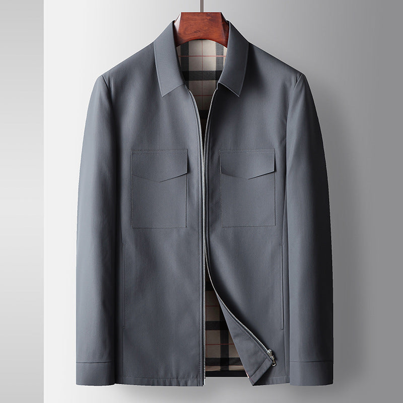 Men’s Zip-Up Harrington Jacket | Lightweight Lined Casual Jacket