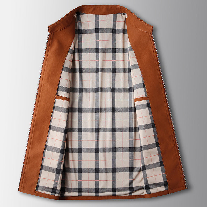 Men’s Zip-Up Harrington Jacket | Lightweight Lined Casual Jacket