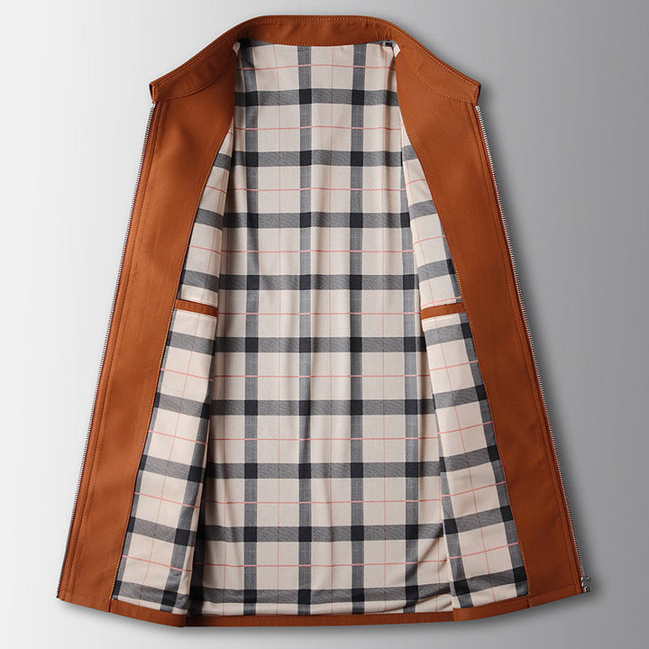 Men’s Zip-Up Harrington Jacket | Lightweight Lined Casual Jacket