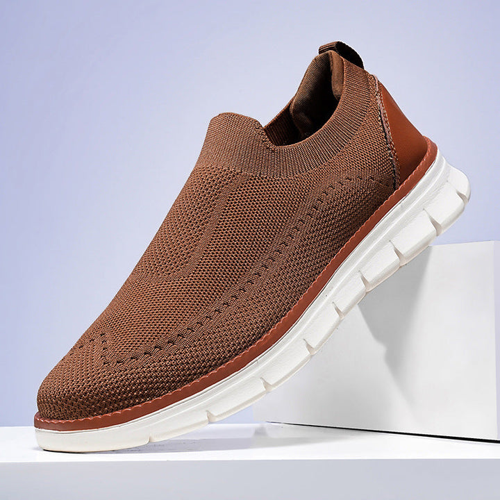 Men’s Slip-On Knit Sneakers | Lightweight Breathable Walking Shoes