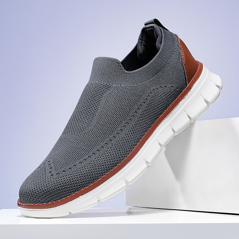 Men’s Slip-On Knit Sneakers | Lightweight Breathable Walking Shoes