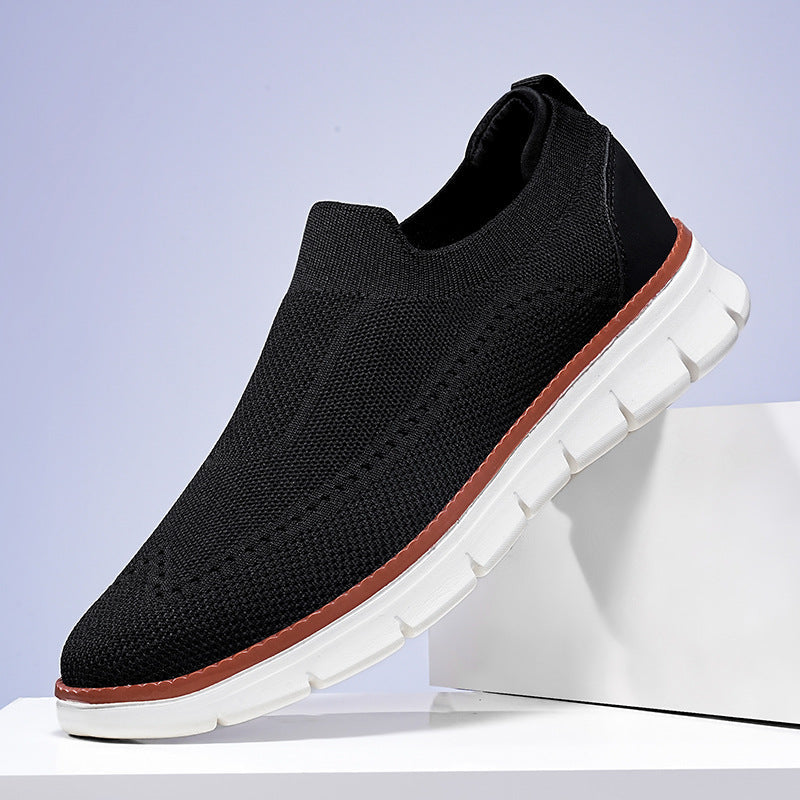Men’s Slip-On Knit Sneakers | Lightweight Breathable Walking Shoes