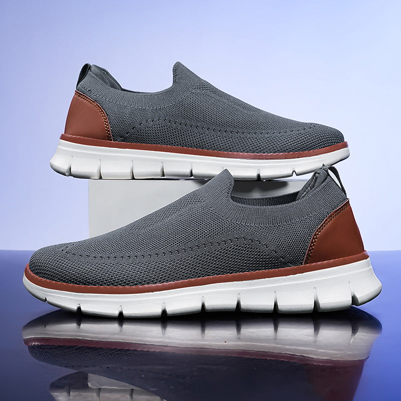 Men’s Slip-On Knit Sneakers | Lightweight Breathable Walking Shoes
