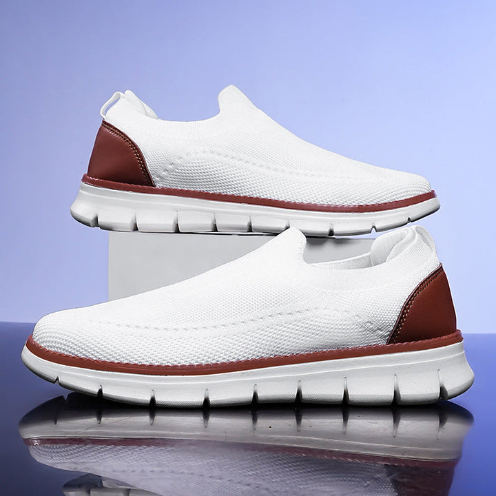 Men’s Slip-On Knit Sneakers | Lightweight Breathable Walking Shoes