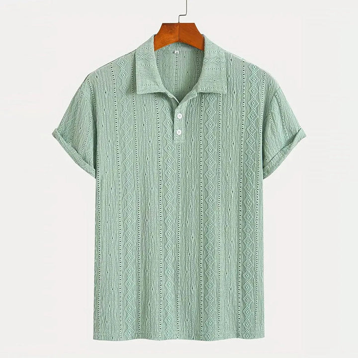 Men’s Summer Knit Polo – Breathable Short Sleeve Shirt