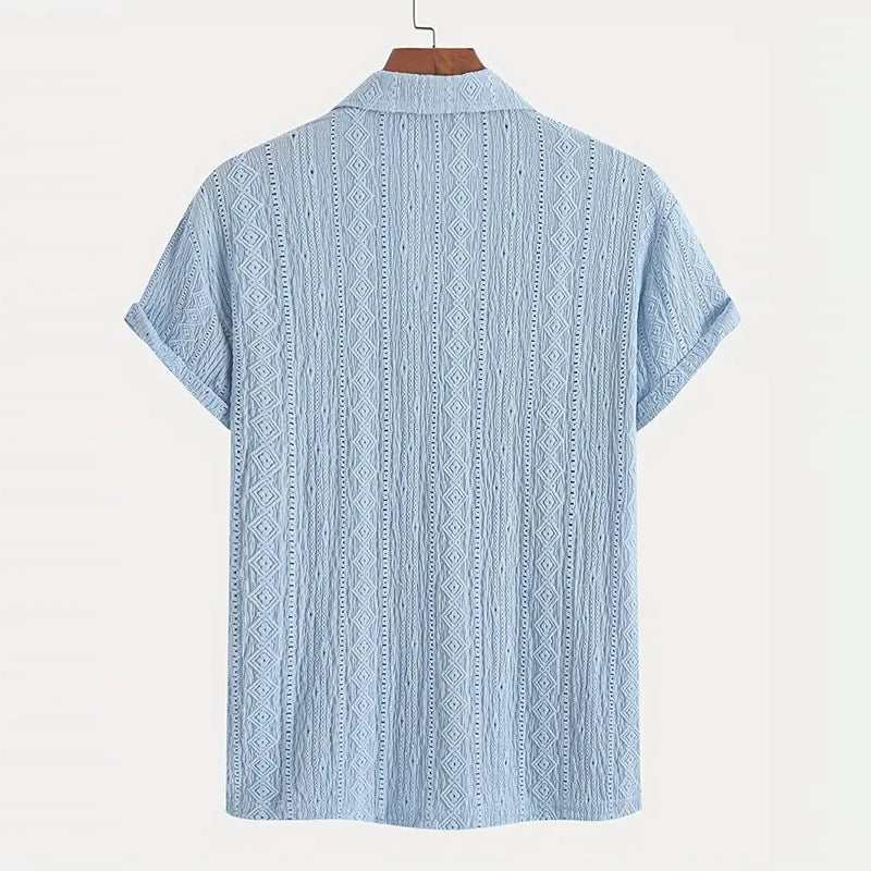 Men’s Summer Knit Polo – Breathable Short Sleeve Shirt