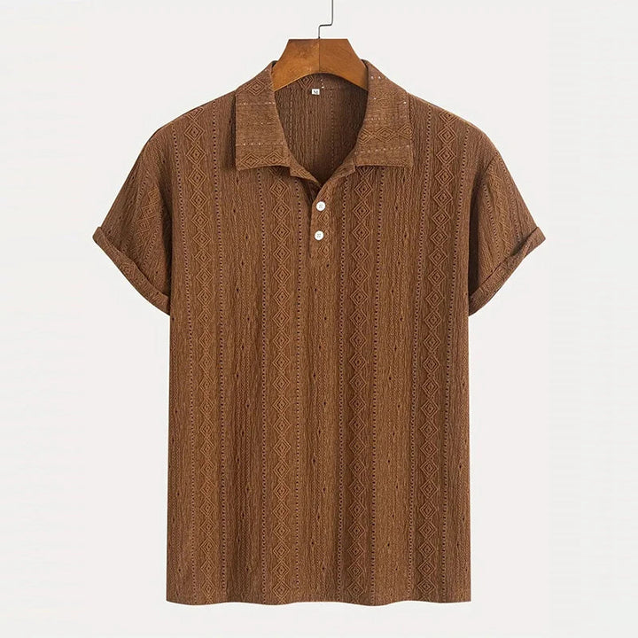 Men’s Summer Knit Polo – Breathable Short Sleeve Shirt